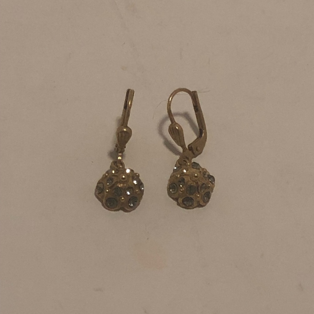 Gold-Tone Crystal Drop Earrings